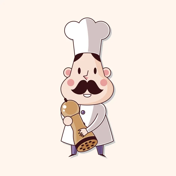 Chef tema elementos vector, eps — Vector de stock