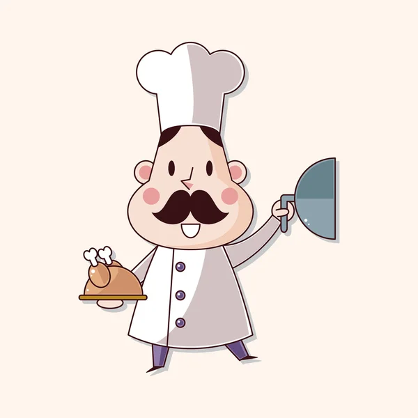 Chef tema elementos vector, eps — Archivo Imágenes Vectoriales