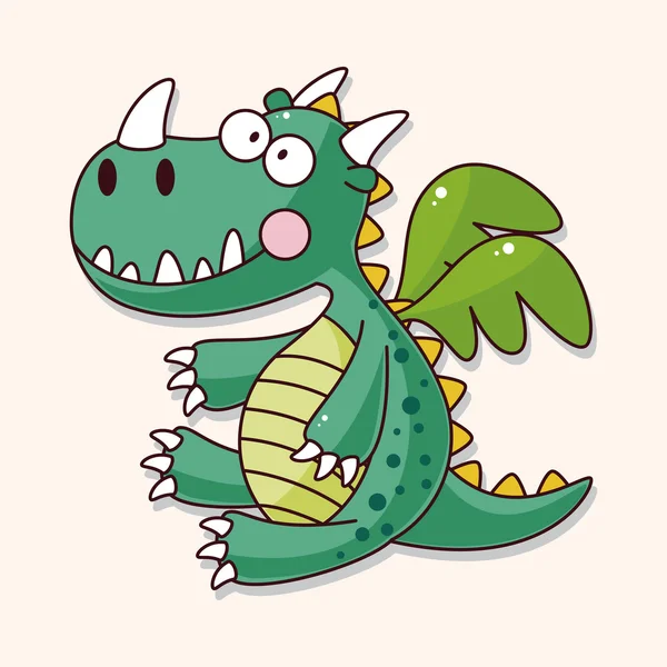 Dragon thema elementen vector, eps — Stockvector