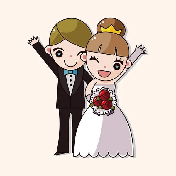 Wedding couple theme elements vector,eps — Stock Vector