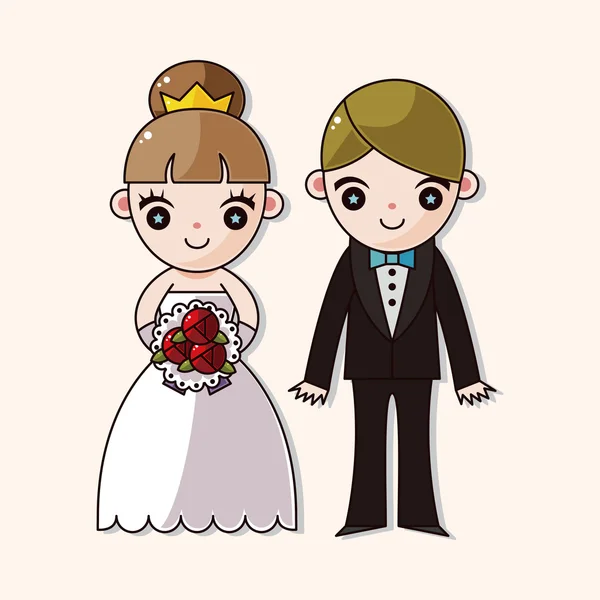 Wedding couple theme elements vector,eps — Stock Vector