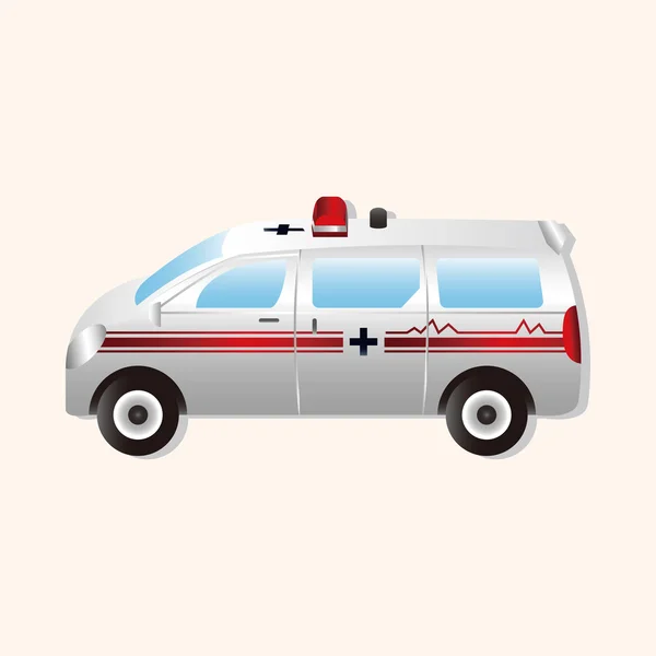 Dopravní téma Ambulance prvky vektoru, eps — Stockový vektor