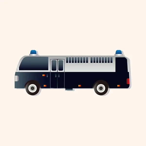 Transportation theme police car elements vector,eps — Stock Vector