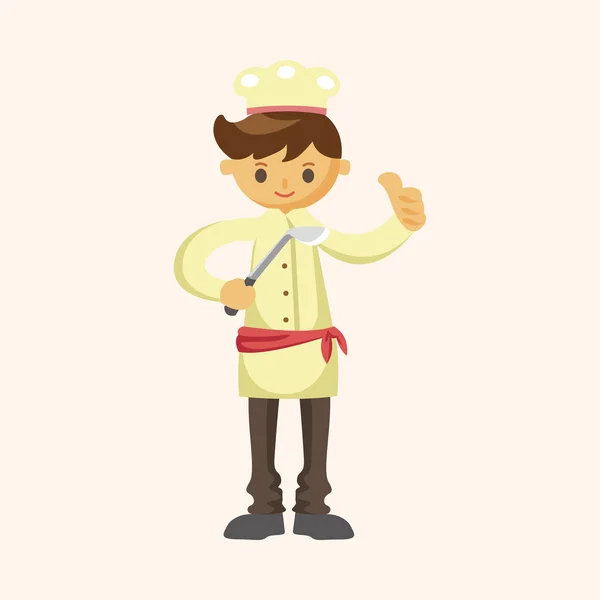 Chef tema elementos vector, eps — Vector de stock