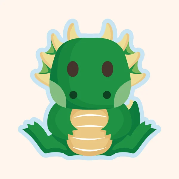 Dragón tema elementos — Vector de stock