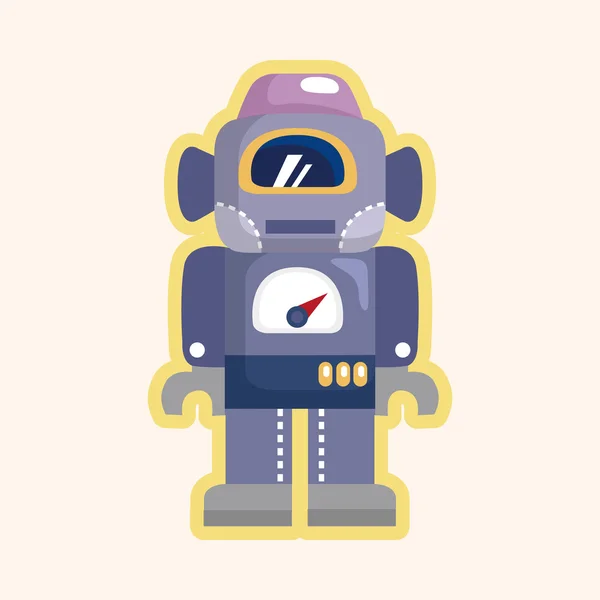 Robot theme elements — Stock Vector