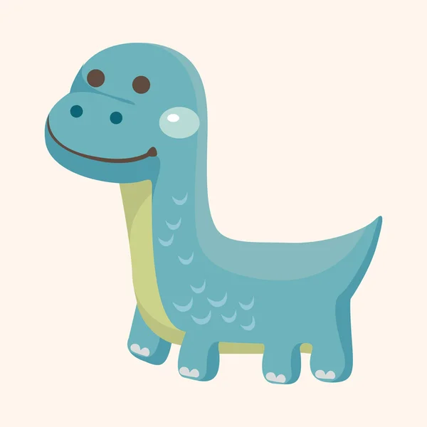 Éléments de thème de dessin animé dinosaure — Image vectorielle