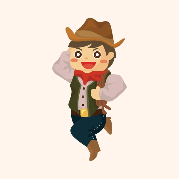 Éléments de thème cow-boy — Image vectorielle