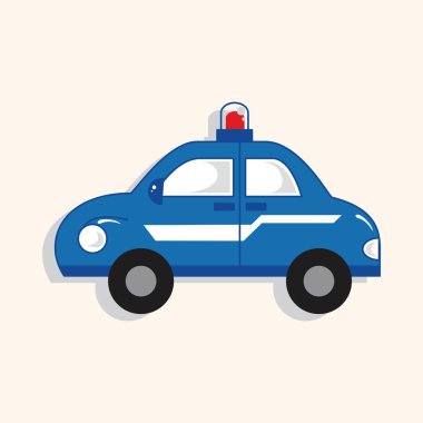 ulaşım polis araba tema öğeleri vektör, eps
