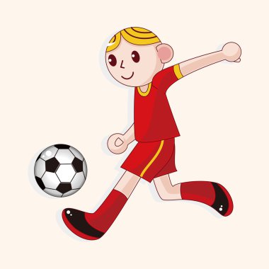 Spor Futbol oyuncu Tema öğeleri vektör, eps