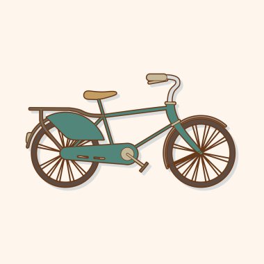 ulaşım Bisiklet Tema öğeleri vektör, eps