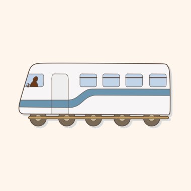 ulaşım tren Tema öğeleri vektör, eps