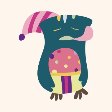 baykuş karikatür Tema öğeleri vektör, eps