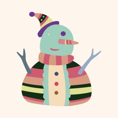 kardan adam karikatür öğeleri vektör, eps