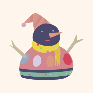 kardan adam karikatür öğeleri vektör, eps