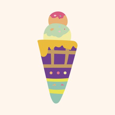 dondurma karikatür öğeleri vektör, eps