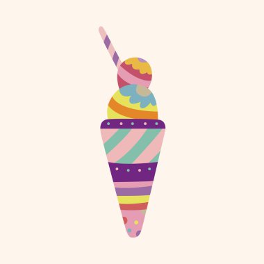 dondurma karikatür öğeleri vektör, eps