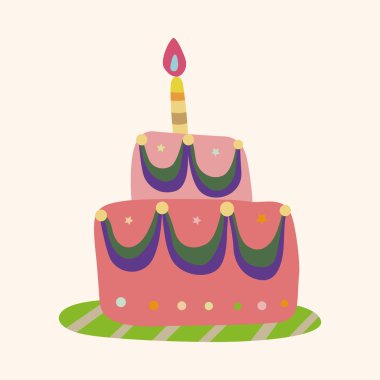 Dekorasyon kek Tema öğeleri vektör, eps10