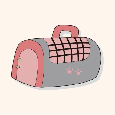 evde beslenen hayvan ekipmanları kafes Tema öğeleri vektör, eps