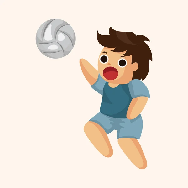Volleybal speler thema-elementen — Stockvector
