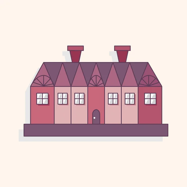 Bâtiment maison éléments thématiques, eps — Image vectorielle