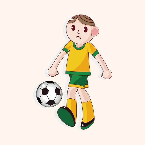 Joueur de football sportif éléments de thème vecteur, eps — Image vectorielle