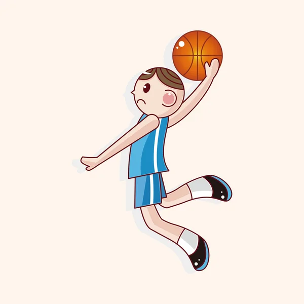 Basketball player cartoon elements vector,eps — Stock Vector