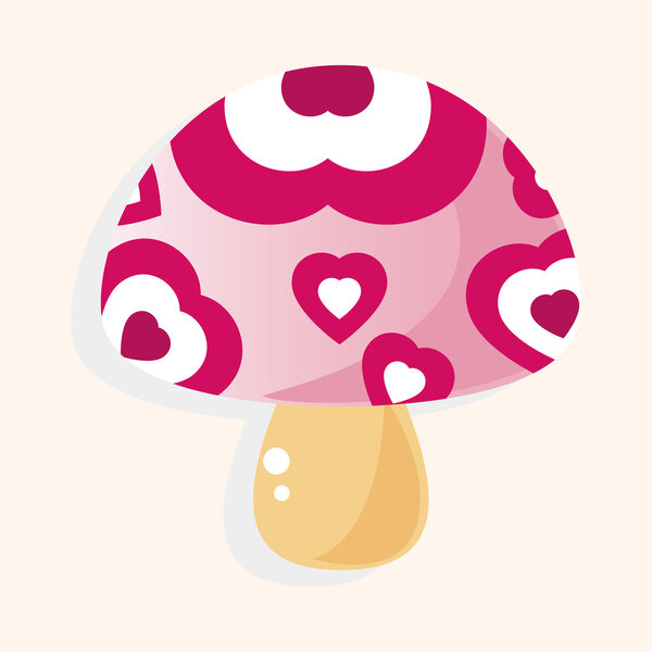 mushroom cartoon theme elements vector,eps