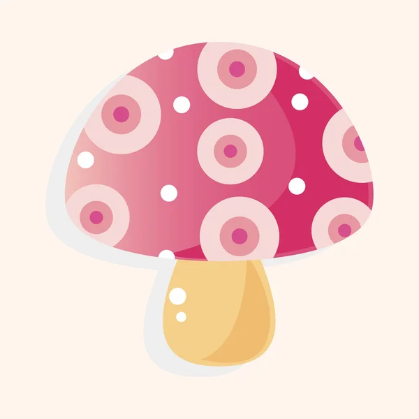 Champignons éléments de thème de dessin animé vecteur, eps — Image vectorielle