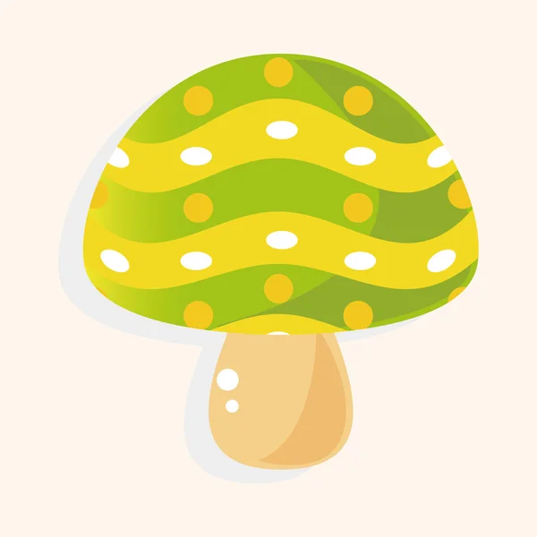 Champignons éléments de thème de dessin animé vecteur, eps — Image vectorielle