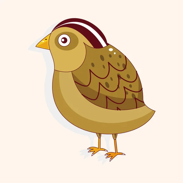 Éléments de thème de dessin animé oiseau vecteur, eps — Image vectorielle
