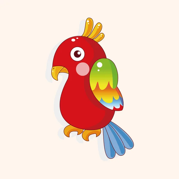 Bird parrot cartoon theme elements vector,eps — Stock Vector