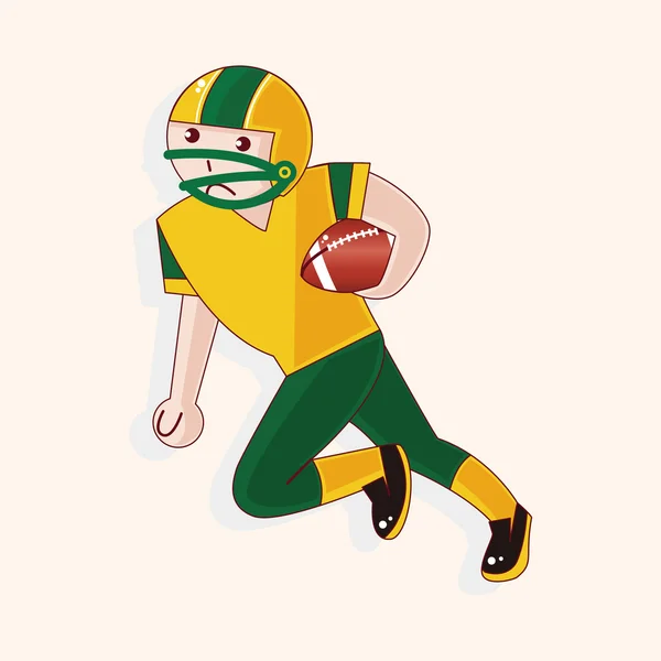 Football player theme elements vector,eps — Stock Vector