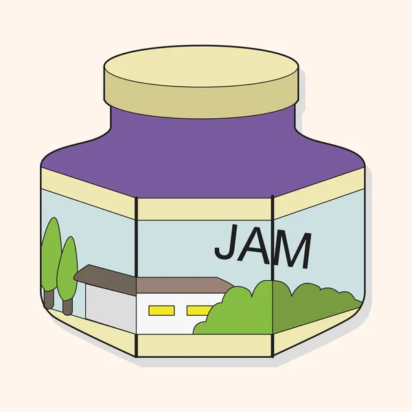 Fruit jam theme elements vector,eps — Stock Vector