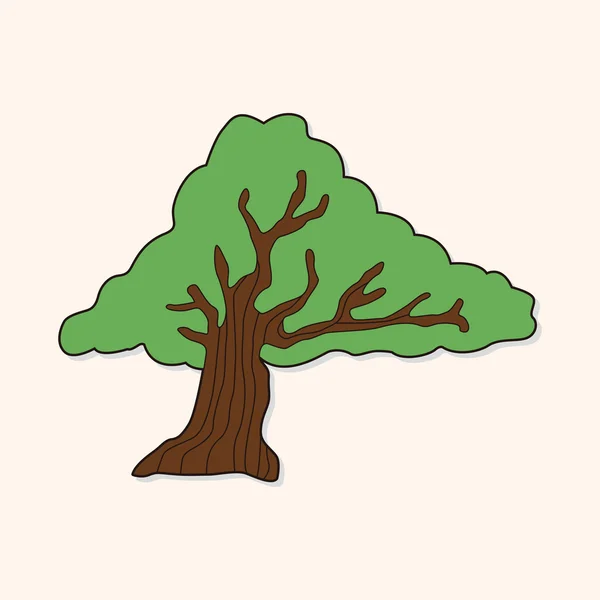 Árbol tema elementos vector, eps — Vector de stock