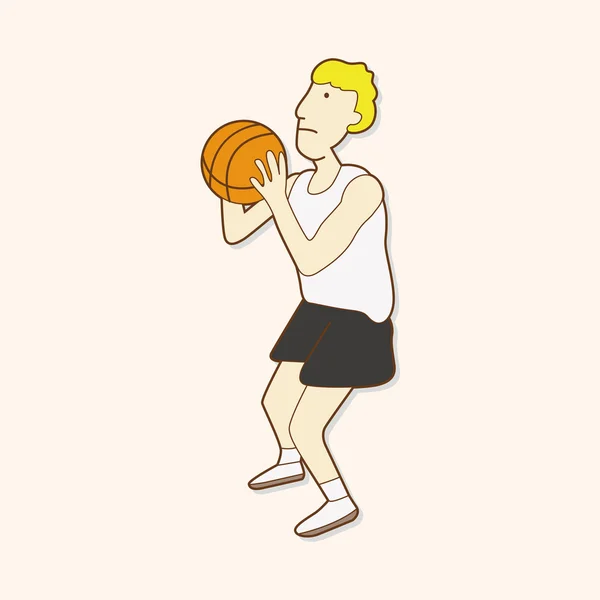 Basketbalový hráč prvky vektoru, eps — Stockový vektor