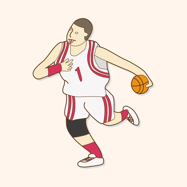 Baloncesto jugador elementos vector, eps — Archivo Imágenes Vectoriales