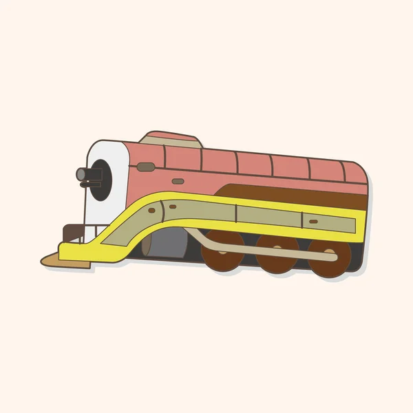 Транспортные элементы темы поезда вектор, EPS — стоковый вектор