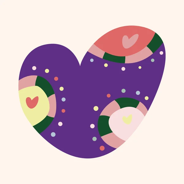 Liefde hart cartoon elementen vector, eps — Stockvector