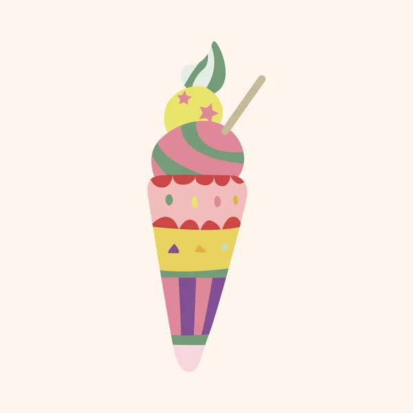 Crème glacée éléments de dessin animé vecteur, eps — Image vectorielle