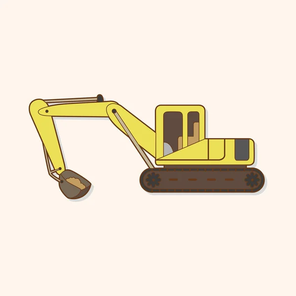 Elementi a tema escavatore vettore, eps — Vettoriale Stock