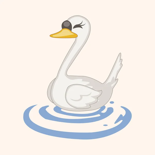Dibujos animados de cisne vector, gráfico vectorial, imágenes de