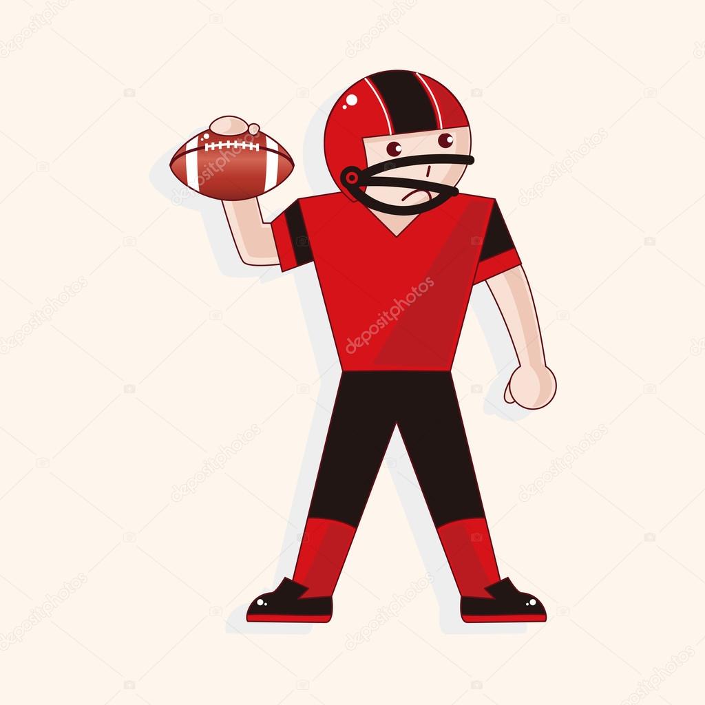 football player theme elements vector,eps