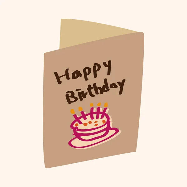 Tema tarjeta de cumpleaños — Vector de stock