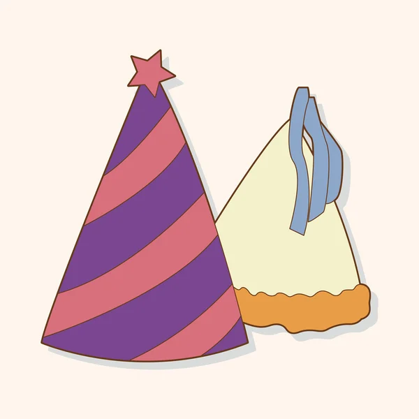 Chapeau d'anniversaire thème — Image vectorielle