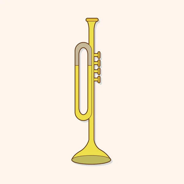 Tema de trompete de música —  Vetores de Stock