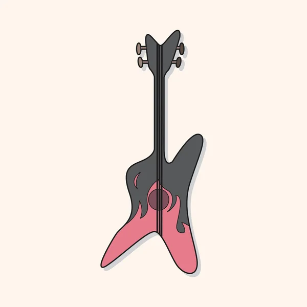 Guitarra elétrica musical —  Vetores de Stock