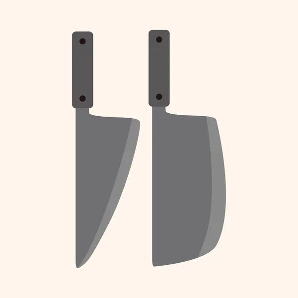 Tema del cuchillo de cocina — Archivo Imágenes Vectoriales