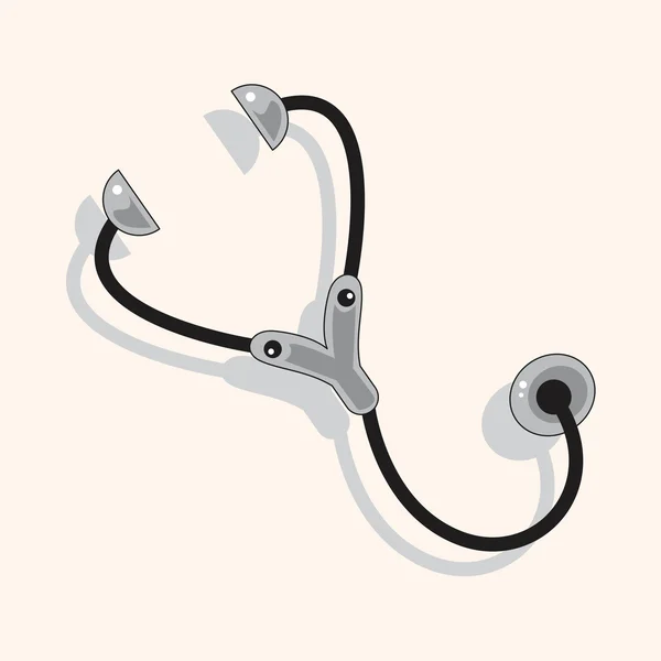 Tema del hospital Stethoscope — Vector de stock