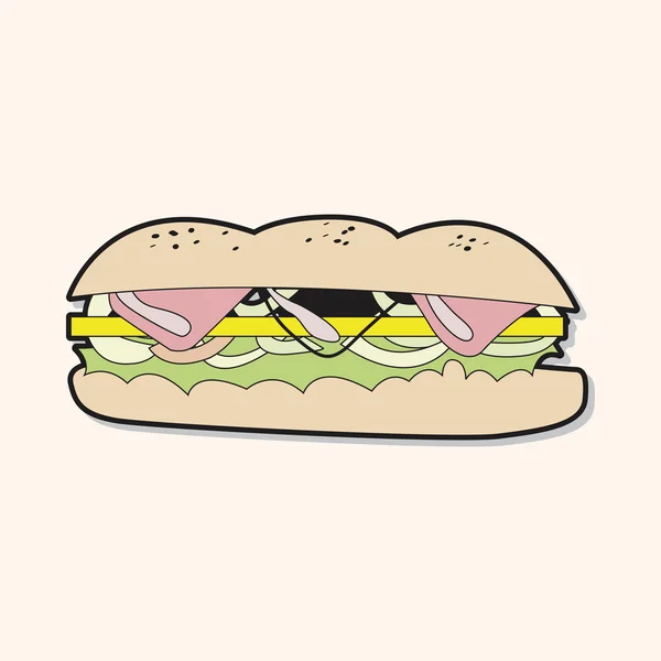 Hamburger Themenelemente — Stockvektor